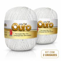 2 Unidades Linha Ouro Fial 117m/100g - 8 Cores Vivas Disponivel , Crochê, Tricô, Artesanato Dourado