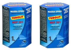2 unidades Massa Epoxi tubolit MEP 301- 1 kg cola reparo subaquática