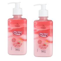 2 Unidades Mix Glow Girl Creme Corpo Morango Beijável - Bio Instinto