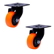 2 Unidades Rodízio Roda Giratório 40mm GL 312 BPA 80x105