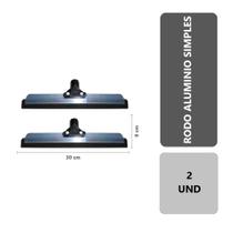 2 Unidades Rodo Para Limpeza De Alumínio Eva Simples 30 Cm Puxa E Seca Banheiro Multiuso Sem Cabo