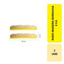 2 Unidades Rodo Para Limpeza De Madeira Eva Duplo 30Cm Puxa E Seca Banheiro Multiuso Sem Cabo