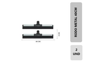 2 Unidades Rodo Para Limpeza De metal Reforçado Eva Duplo 40 Cm Puxa E Seca Banheiro Multiuso Sem Cabo