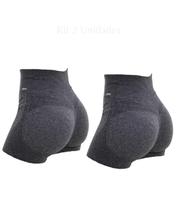 2 Unidades Short Sem Costura Fitness Selene Empina Bumbum