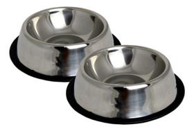 2 Unidades Tigela M- Ração- Água- Cachorro- Gato- Pet- Inox