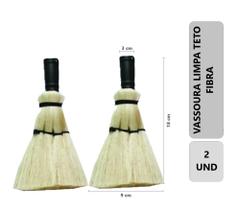 2 Unidades Vassoura Escova Limpa Teto Tira Teia Sisal Fibra Sem Cabo 2 Unidades Vassoura Escova Limpa Teto Tira Teia Sisal Fibra Sem Cabo