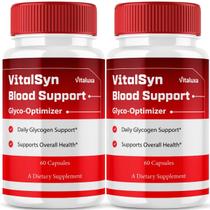 (2 Unidades) Vitalsyn Suporte Sanguíneo, Cápsulas Vitalsin Glyco Optimizer Fórmula Avançada, VitalsynBlood Comprimidos de Glicogênio Controle do Fluxo Sanguíneo Vitalsym Saúde Premium Vital Syn (120 Unidades)