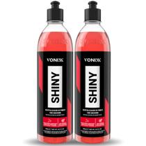 2 Unidades Vonixx Shiny Revitalizador De Pneus 500ml Brilho Intenso