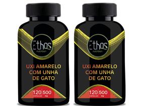 2 Uxi Amarelo com Unha de Gato 500mg 120 Capsulas - Ethos Nutrition