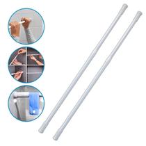 2 Varão Bastão Haste Retrátil 70-1,2cm para Cortina Banheiro 2 Varão Bastão Haste Retrátil 70-1,2cm para Cortina Banheiro