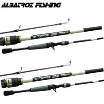 2 Varas Albatroz 12lb 1,68m Cinza Carretilha Topaz Color