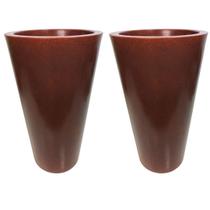 2 Vaso Liso Com Brilho Decorativo De Polietileno Para Plantas E Flores - Alpe & Aritana