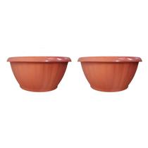 2 Vaso Plástico de Parede p/ Flores Plantas Mudas 2,8L Color