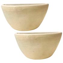 2 Vasos De Parede Em Polietileno Para Jardim Vertical 28x14