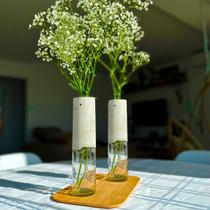 2 Vasos Decorativos De Vidro P/ Plantas E Flores Jardim Casa - Multitudo casa