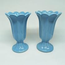 2 Vasos Decorativos Tulipa Cerâmica Esmalte Brilho 21x13cm Vaso Para Enfeite de Mesa Festa Aniversário Resistente a Água 2 Vasos Decorativos Tulipa Cerâmica Esmalte Brilho 21x13cm Vaso Para Enfeite de Mesa Festa Aniversário Resistente a Água