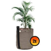 2 Vasos Plantas Frutíferas Decoração 30 Litros Tela