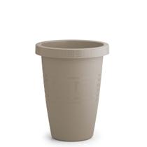 2 VasoS Redondo Em Coluna 21L Resistente De Plástico Jardim Plantas