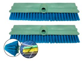 2 Vassoura Lava Placa Solar Ônibus Parabrisa Cerdas Macias Odim 2 Vassoura Lava Placa Solar Ônibus Parabrisa Cerdas Macias Odim