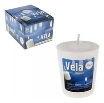 2 Velas Branca Pequena Enfeite Parafina 4,5cm Cilíndrica