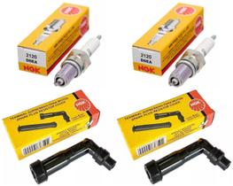 2 Velas Ignição + 2 Cachimbos Cb 400, Cb 450 Ngk 2 Velas Ignição + 2 Cachimbos Cb 400, Cb 450 Ngk