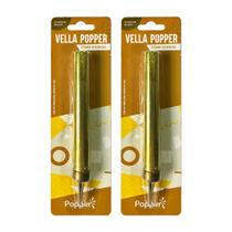 2 Velas para bolo de aniversário foguetinho vulcão dourada