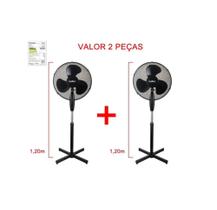 2 Ventiladores Pedestal Pé 40cm - Potente Silencioso 127 ou 220v selecione a voltagem!!!