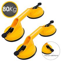 2 Ventosa Dupla 80Kg Vidros Pisos Porcelanatos Pesados Unic