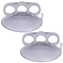 2 Ventosa Garra 3 Dedos PVC Cristal 110mm Martelinho De Ouro