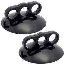 2 Ventosas Garra 3 Dedos PVC Preta 110mm Martelinho De Ouro