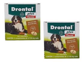 2 Vermífugo Drontal Cães Até 35 Kg C/ 2 Comprimidos Bayer