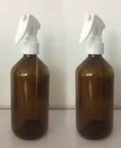 2 Vidros Ambar 250ml Válvula Gatilho Borrifador banheiro cozinha 2 Vidros Ambar 250ml Válvula Gatilho Borrifador banheiro cozinha