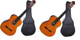 2 Violoes Giannini N14 Natural Acusticos + 2 Capas Cortesia