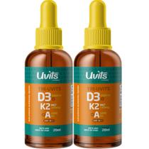 2 Vitamina D3 K2 Mk7 Vitamina A 100 Doses Gotas Uvits