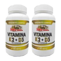 2 Vitamina K2 Mk7 65mcg + Vitamina D3 Colecalciferol 5mcg - Rei terra