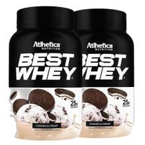 2 Whey Protein Isolado Hidrolisado Cookies 900g - Atlhetica