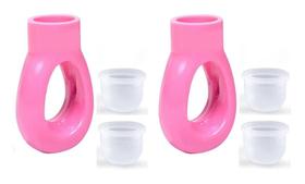 2 x Anel Acrilico Porta Batoque Henna Sobrancelha Designer Micropigmentação Profissional Medidor 2 x Anel Acrilico Porta Batoque Henna Sobrancelha Designer Micropigmentação Profissional Medidor