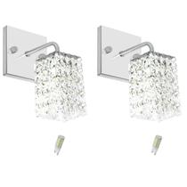 2 x Arandela De Cristal Legitimo Clearwall com Lâmpadas 6000 2 x Arandela De Cristal Legitimo Clearwall com Lâmpadas 6000