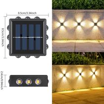 2 X Arandela Solar 4 Focos Parede Slim 12 Fachos Led Externa 2 X Arandela Solar 4 Focos Parede Slim 12 Fachos Led Externa