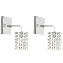2 x Arandelas De Cristal Legitimo Clearcast A Mais Linda 2 x Arandelas De Cristal Legitimo Clearcast A Mais Linda
