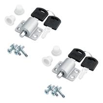 2 X Fechadura Tranca Trava P/ Janela Porta Correr 206 Cor Cinza 2 X Fechadura Tranca Trava P/ Janela Porta Correr 206 Cor Cinza