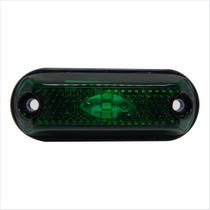 2 x Lanterna Delimitadora Lateral Carreta Caminhão Baú 3leds Esmeralda (Verde)