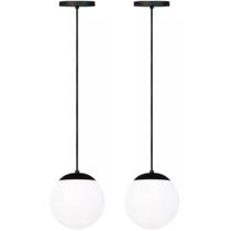 2 x Luminárias Lustre Pendente 2m Jabuticaba Globo Vidro 15cm Metal Teto Gimpo 2x-PJ15 2 x Luminárias Lustre Pendente 2m Jabuticaba Globo Vidro 15cm Metal Teto Gimpo 2x-PJ15