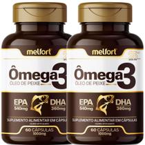 2 x Ômega 2 1000mg 120 Cápsulas Melfort - Suplemento Alimentar