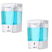 2 x Saboneteira Automática Sensor Dispenser 700ml Sabão Gel Banheiro Shopping