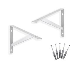 2 X Suporte Mão Francesa 10cm + Kit De Parafusos E Buchas