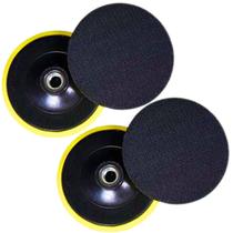 2 x Suporte Prato Disco 4 Polegadas 100mm Politriz Esmerilhadeira Lixadeira M14 KaQi