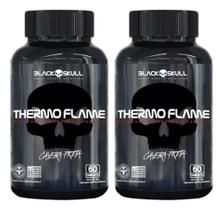 2 X Thermo Flame Termogênico Hardcore 60 Tablets 48g cada Black Skull