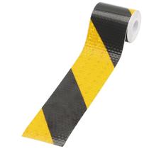 2"X118" Fita de segurança reflexiva Aviso de adesivo de engenharia marcação adesivo - preto amarelo