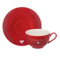 2 Xicaras Café Chá Pires Lamour Porcelana Luxo 160 ml - 2 Xicaras Café Chá Pires Lamour Porcelana Luxo 160 ml -